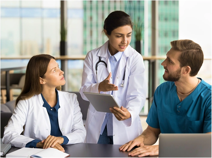 Doctors in conversation